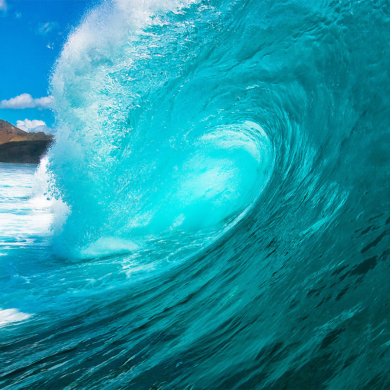 Fototapete Meer mit großer Welle – Perlmutt Glattvlies
