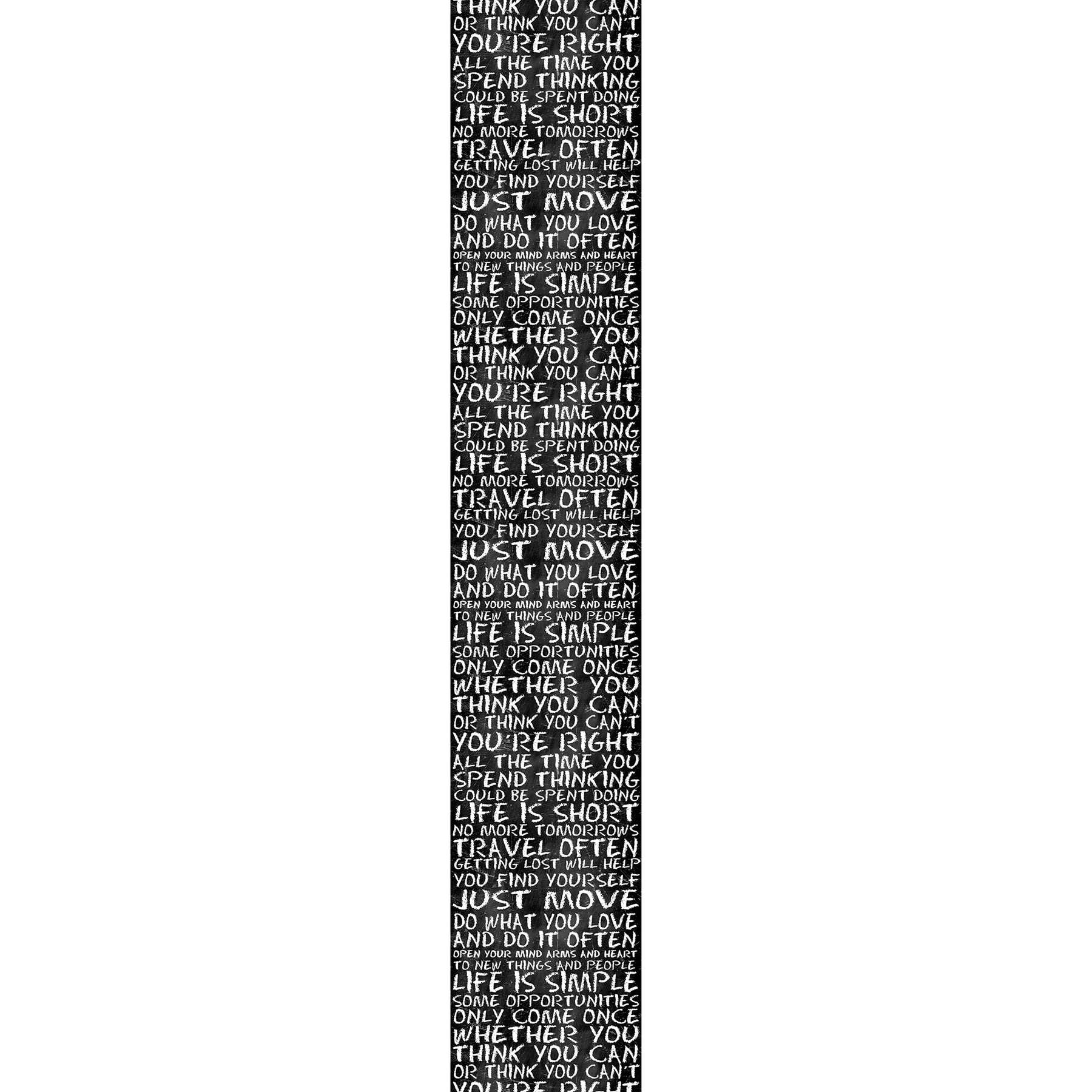         Schwarz-Weiß Tapeten Panel Selbstklebend mit Tafel & Kreide Design
    