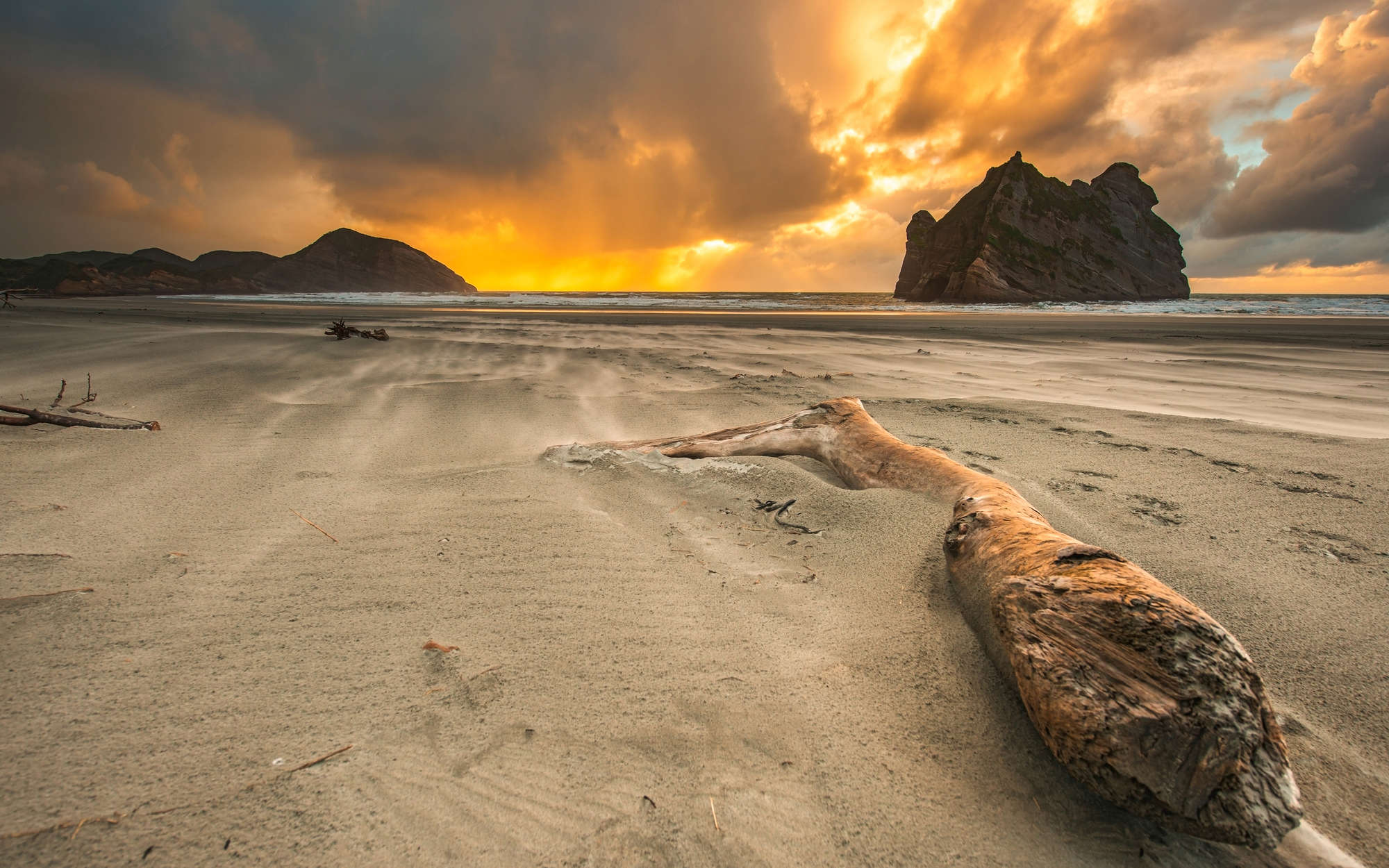             Fototapete Strand in Neuseeland – Strukturiertes Vlies
        