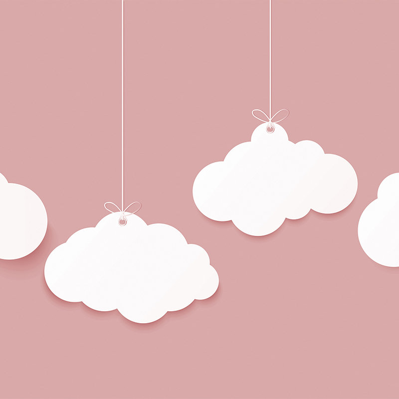         Kinderzimmer Wolken Fototapete – Rosa, Weiß
    