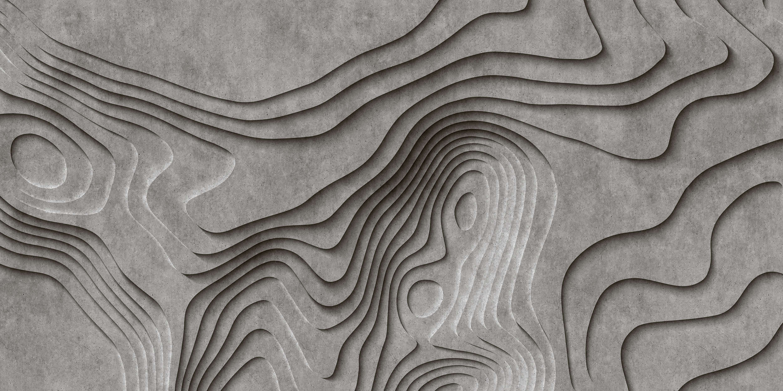             Canyon 1 - Coole 3D Beton-Canyon Fototapete – Grau, Schwarz | Perlmutt Glattvlies
        
