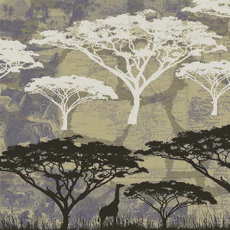         Savanne – Fototapete mit Baummotiv im African Stil
    