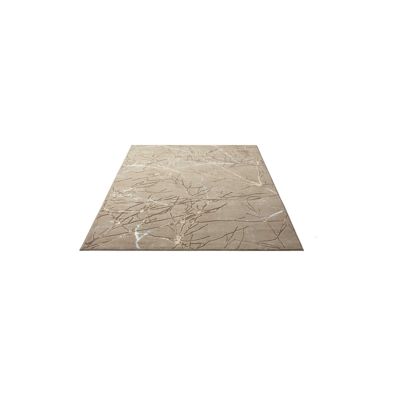 Hochflor Teppich in zarten Beige – 170 x 120 cm
