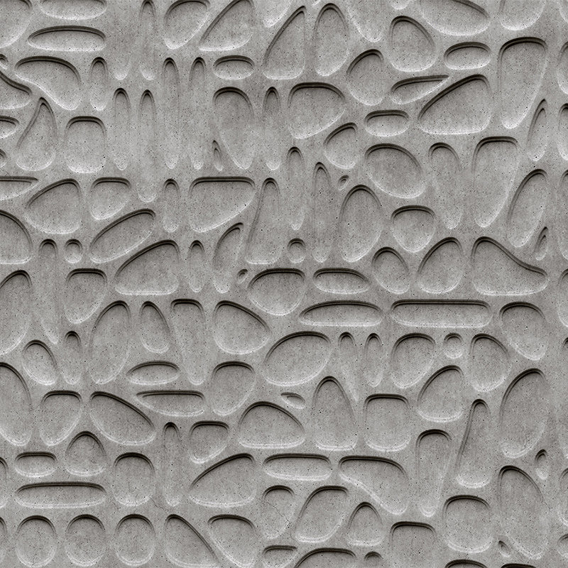 Maze 1 - Coole 3D Beton-Luftblasen Fototapete – Grau, Schwarz | Premium Glattvlies
