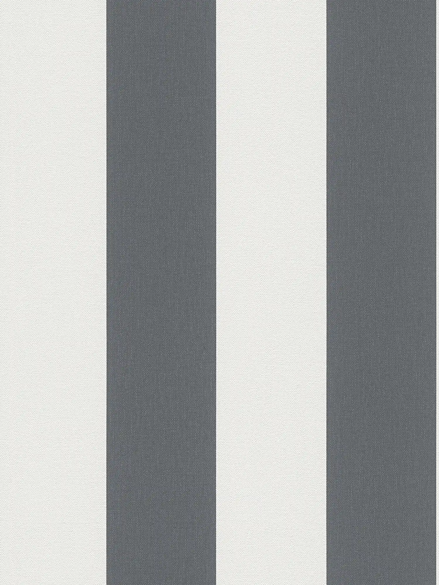 Blockstreifen-Tapete mit Leinen Struktur – Grau, Weiß
