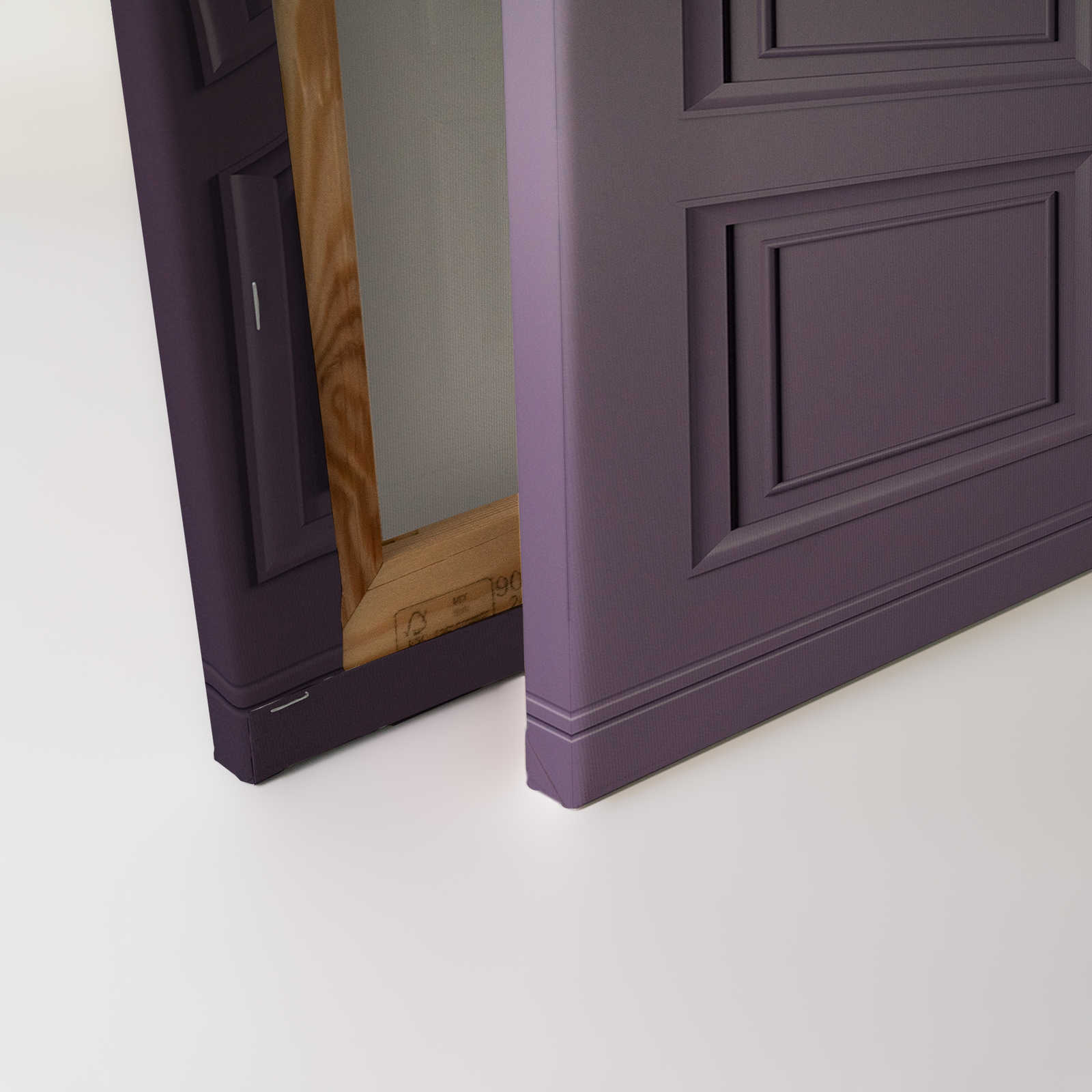             Kensington 3 - 3D Leinwandbild Holzvertäfelung dunkles Lila, Violett – 1,20 m x 0,80 m
        