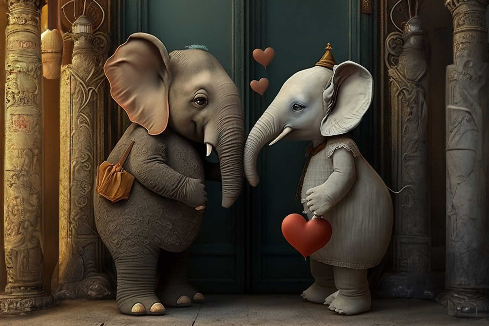             KI-Leinwandbild »elephant love« – 120 cm x 80 cm
        