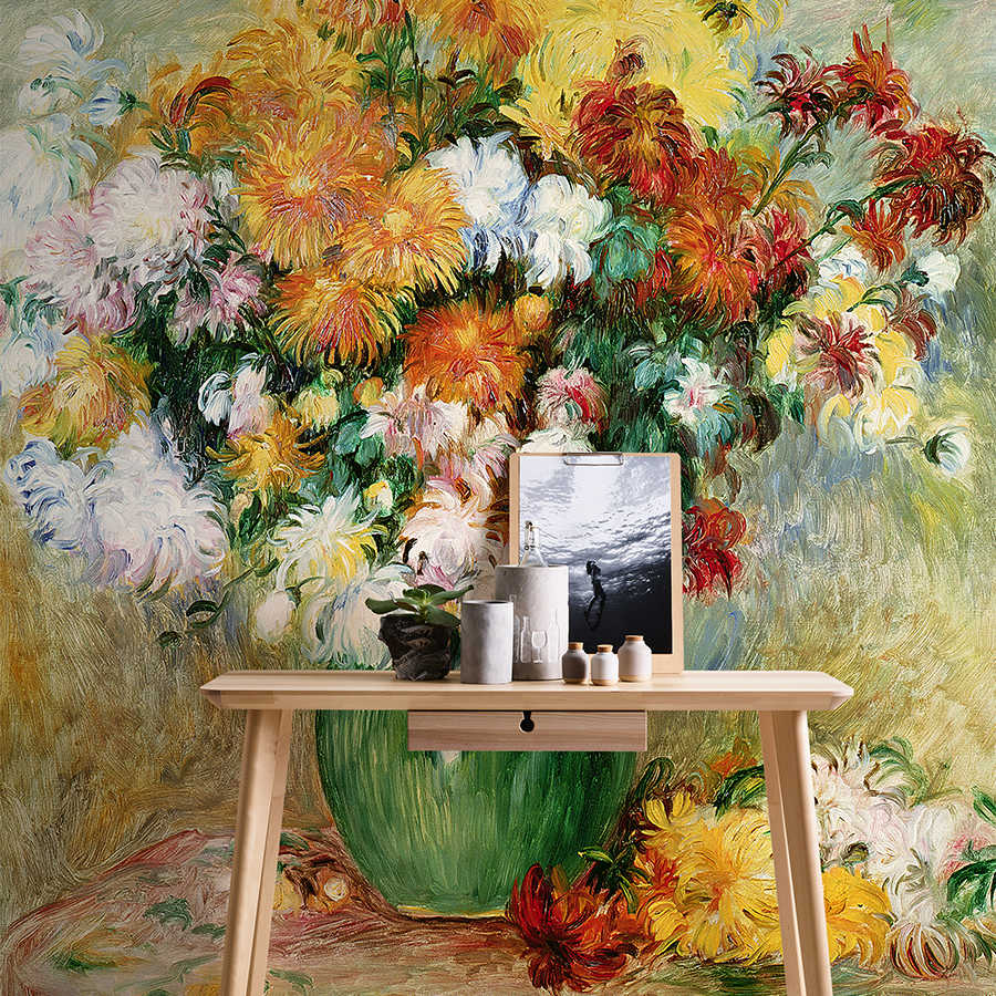        Fototapete "Blumenstrauß mit Chrysanthemen" von Pierre Auguste Renoir
    