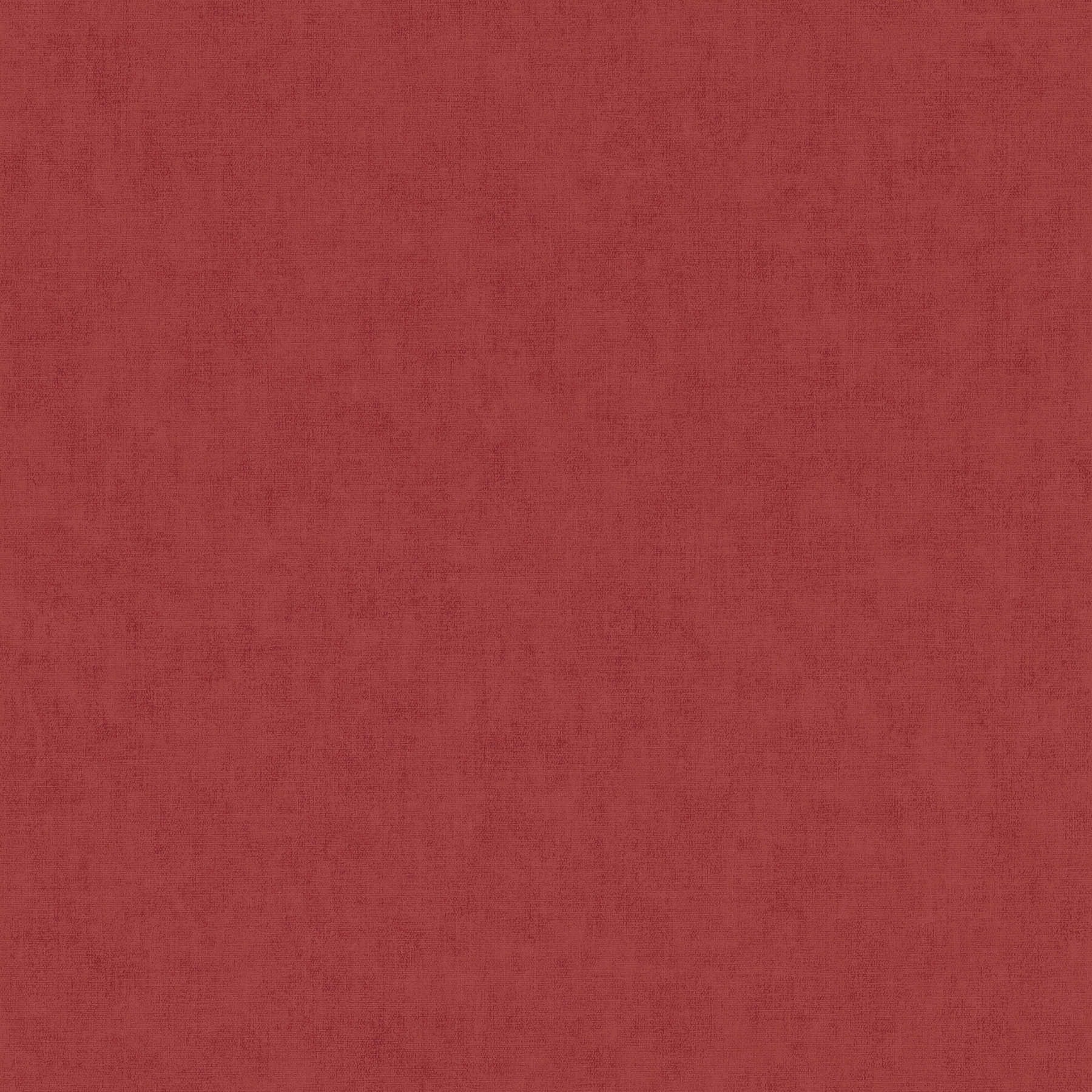 Leinenoptik Vliestapete mit dezentem Muster - Rot

