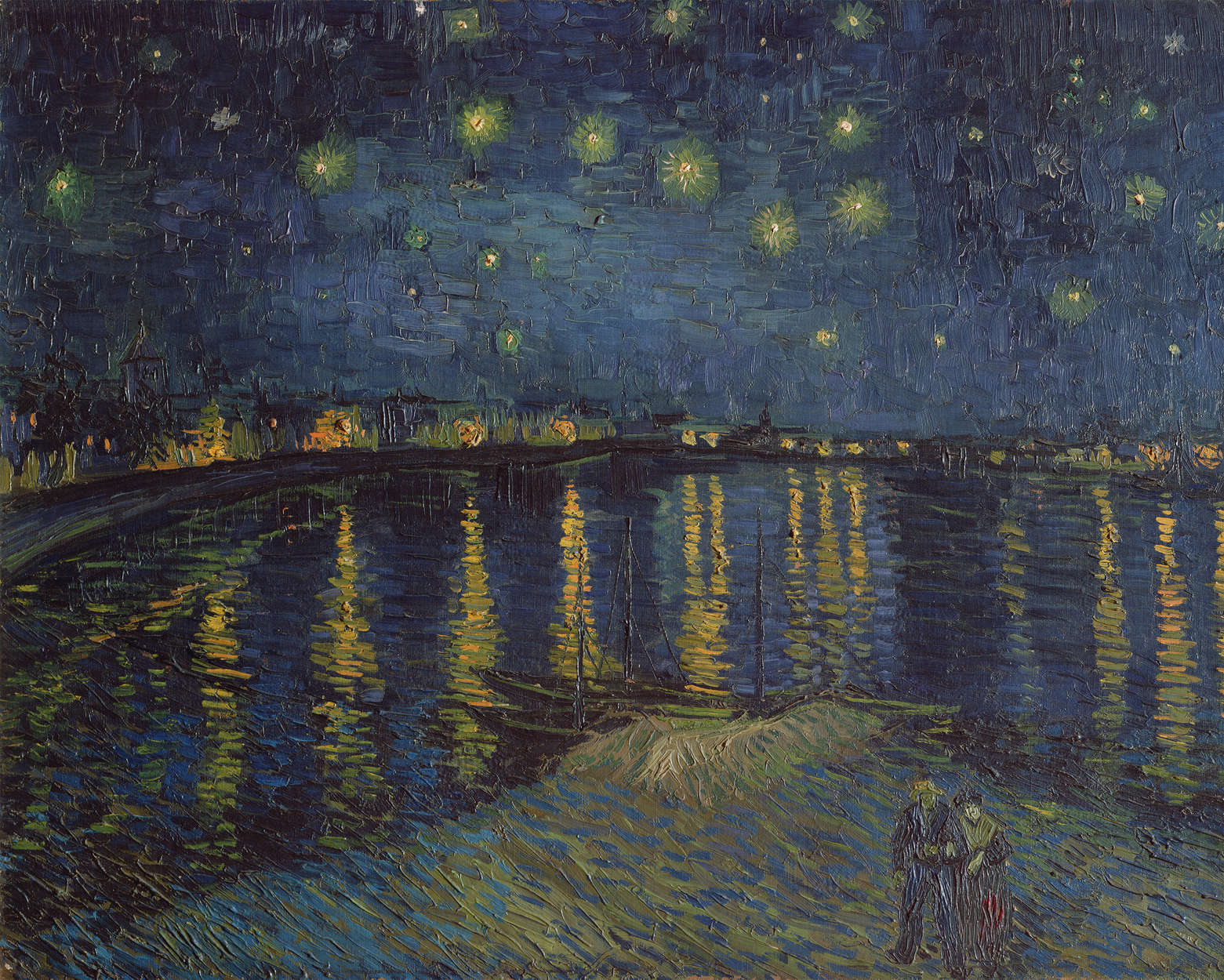             Fototapete "Sternennacht über der Rhone" von Vincent van Gogh
        