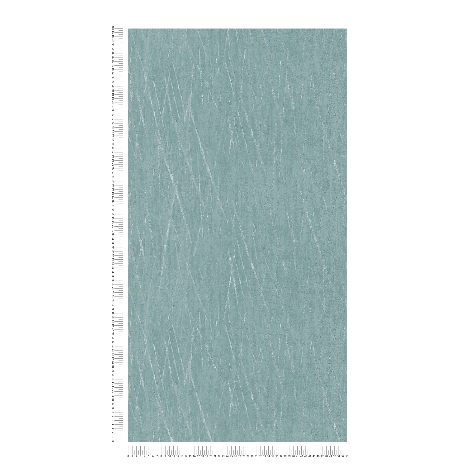             Strukturtapete mit Metallic Farben – Blau, Grün, Silber
        
