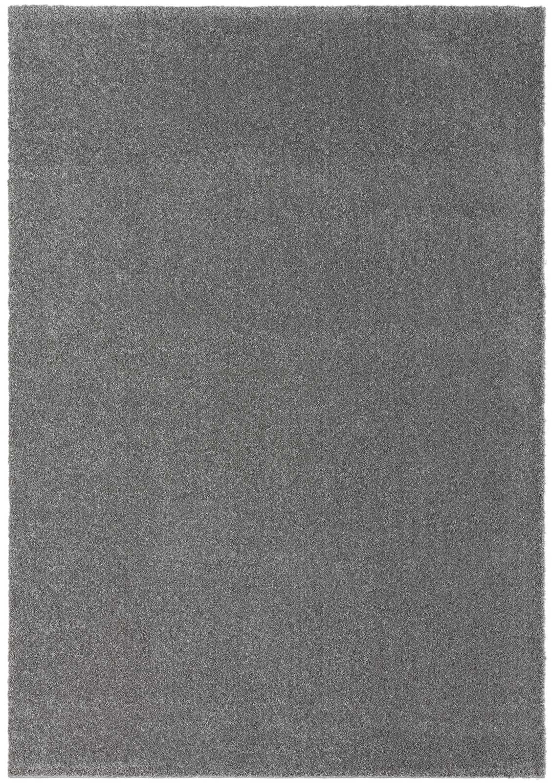             Flauschiger Kurzflor Teppich in Grau – 170 x 120 cm
        
