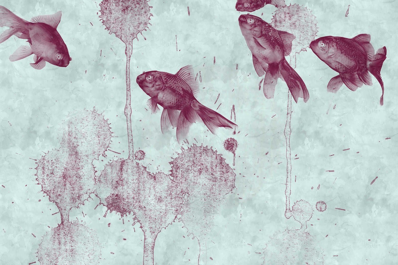             Modernes Leinwandbild Fisch Design im Aquarell Stil – 1,20 m x 0,80 m
        