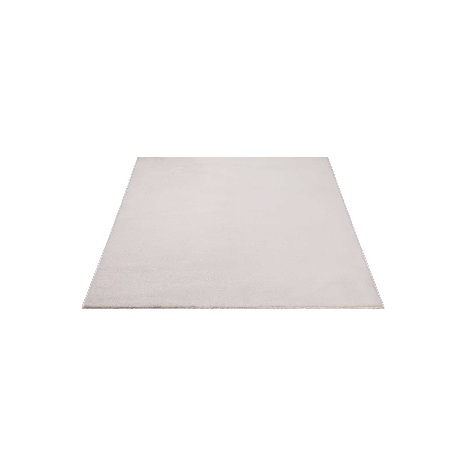 Einfarbiger Hochflor Teppich in sanften Beige – 220 x 160 cm
