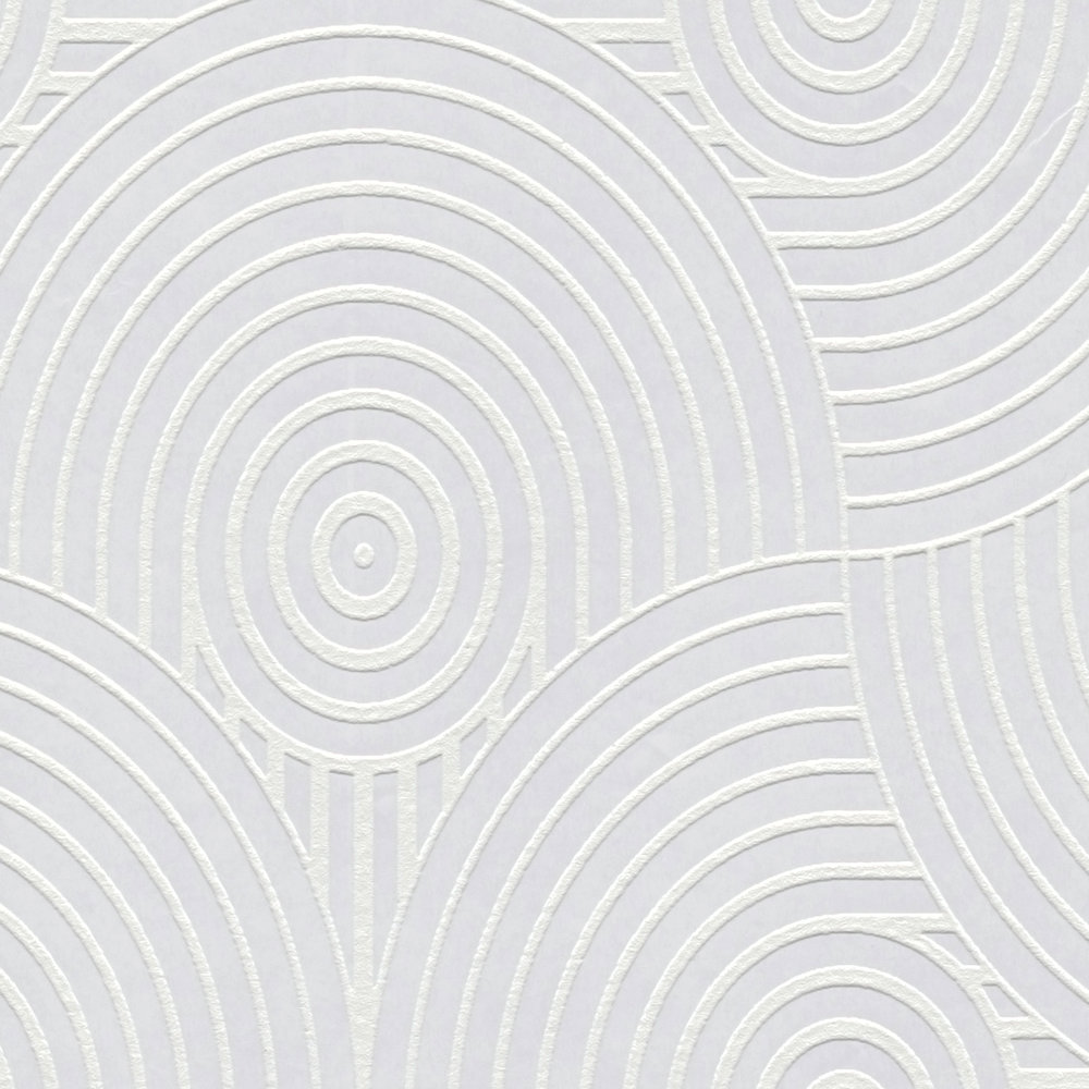             Überstreichbare Tapete mit Halbkreismuster aus Linien – Überstreichbar
        