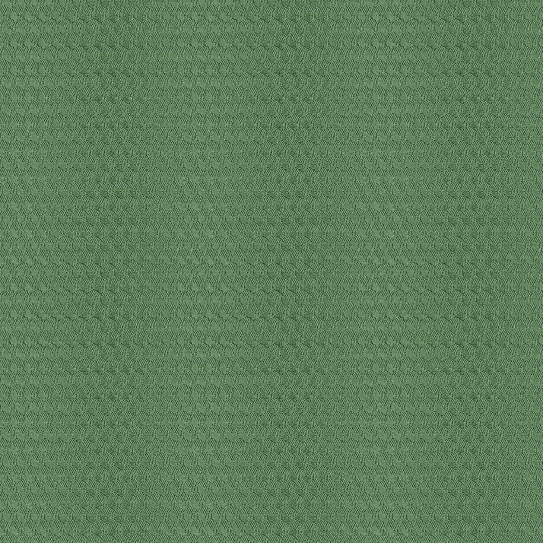         Tapete uni, strukturiert mit Zickzack-Design – Grün
    
