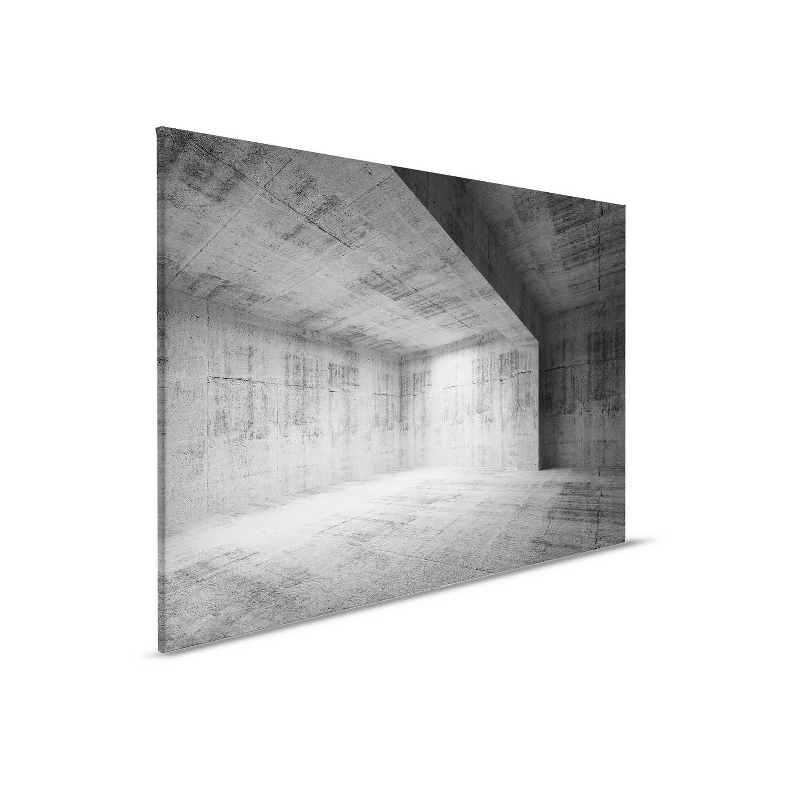         Leinwandbild Beton-Raum mit 3D-Wirkung – 0,90 m x 0,60 m
    