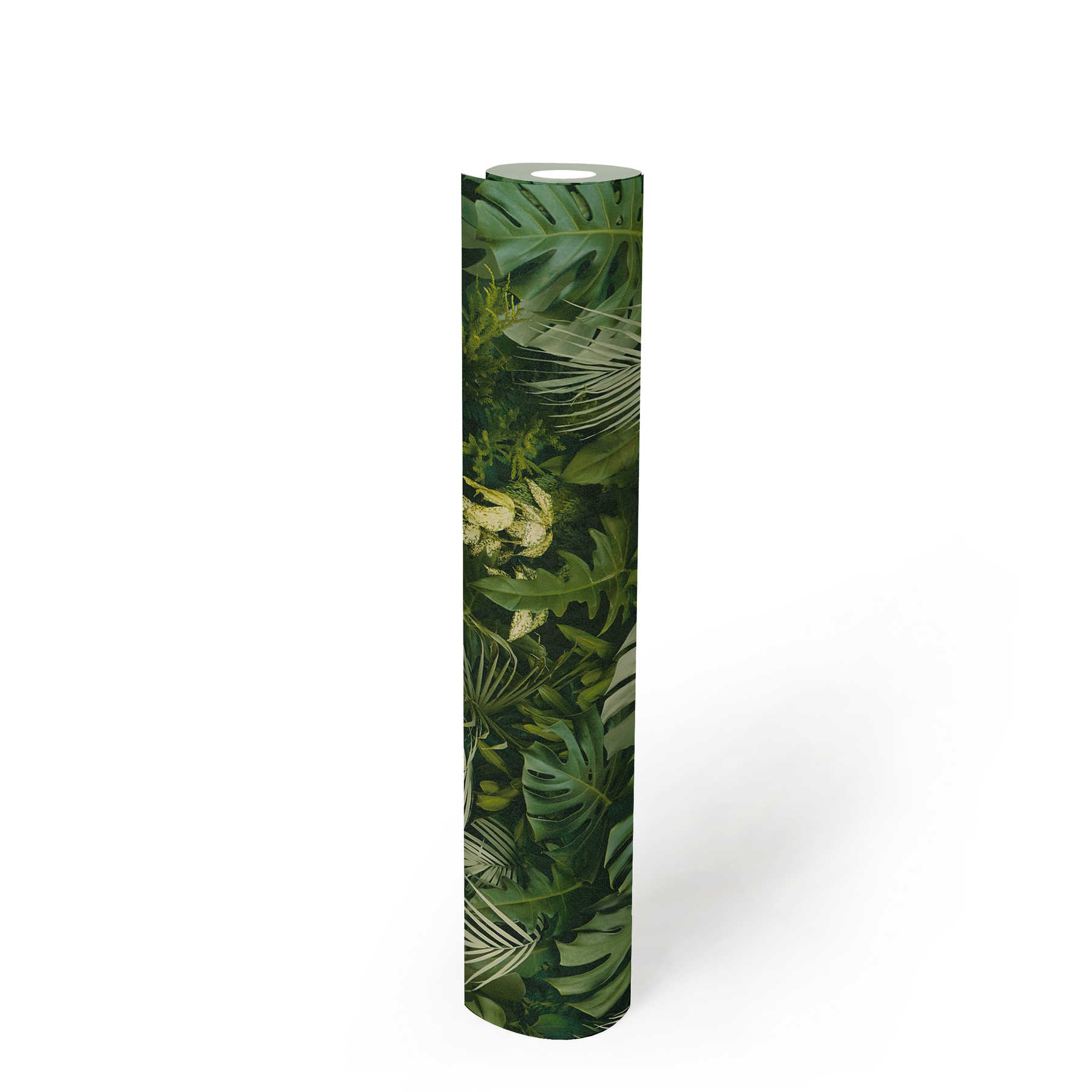             Tapete Grüner Blätterwald, realistisch, Farbakzente – Grün
        