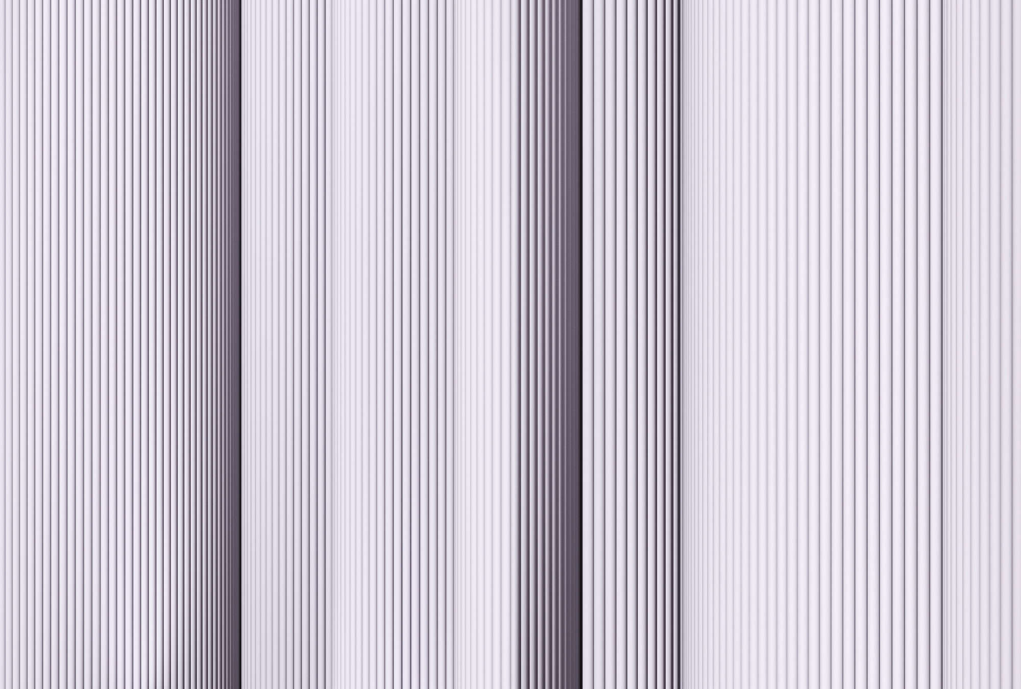             Magic Wall 1 – Streifen Fototapete 3D Illusion Effekt, Violett & Weiß
        