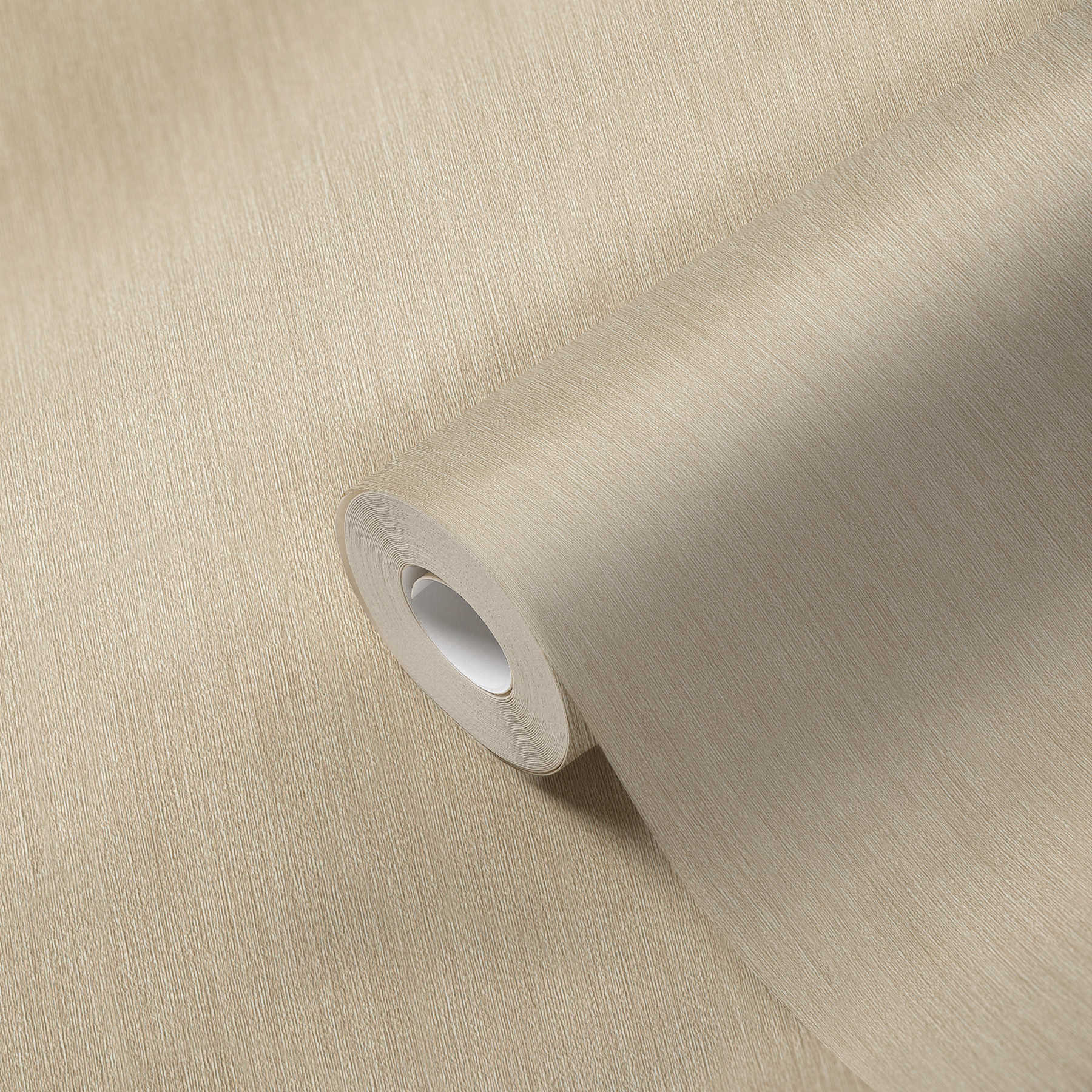             Premium Tapete meliert mit Textilstruktur Beige – Beige
        
