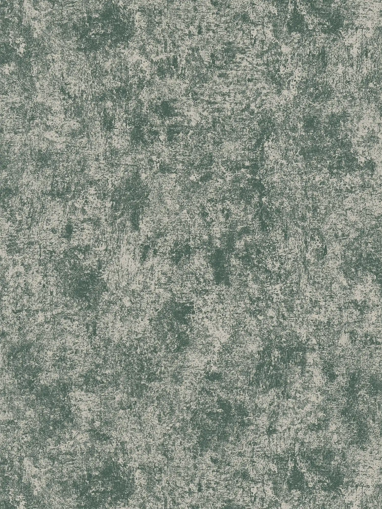 Metalloptik Tapete glänzend glatt – Grün, Creme
