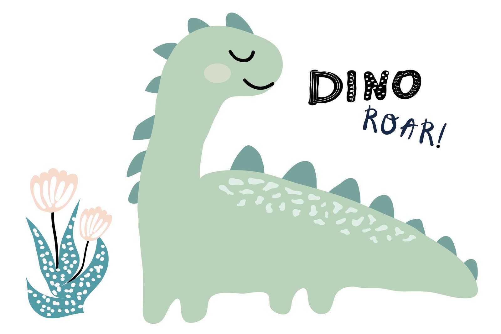             Leinwand mit gemaltem Dinosaurier – 120 cm x 80 cm
        