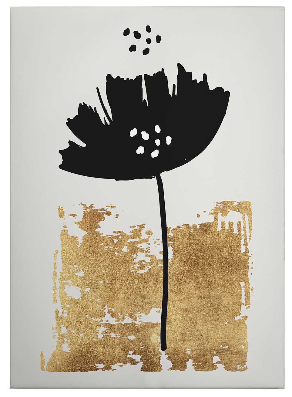             Leinwandbild "Schwarze Blume" Kubistika – 0,50 m x 0,70 m
        