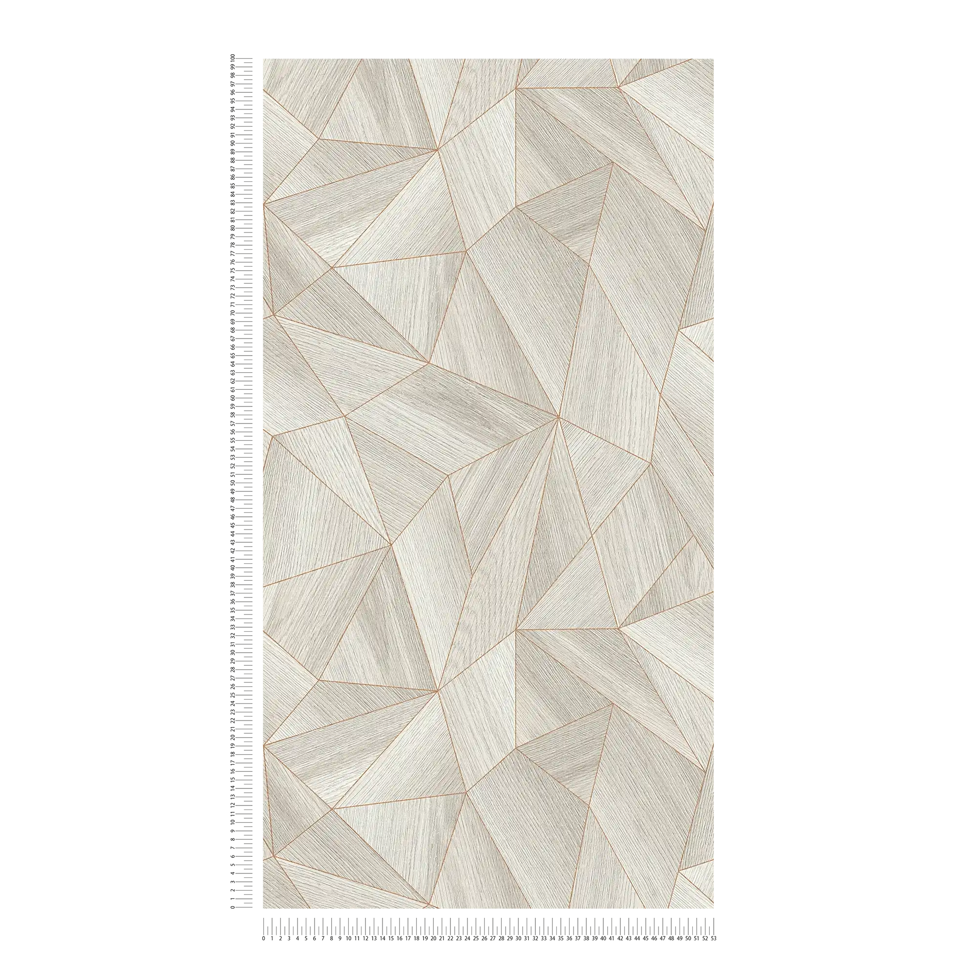             Holzoptik Tapete modernes Design & Metallic-Effekt – Grau, Gold
        