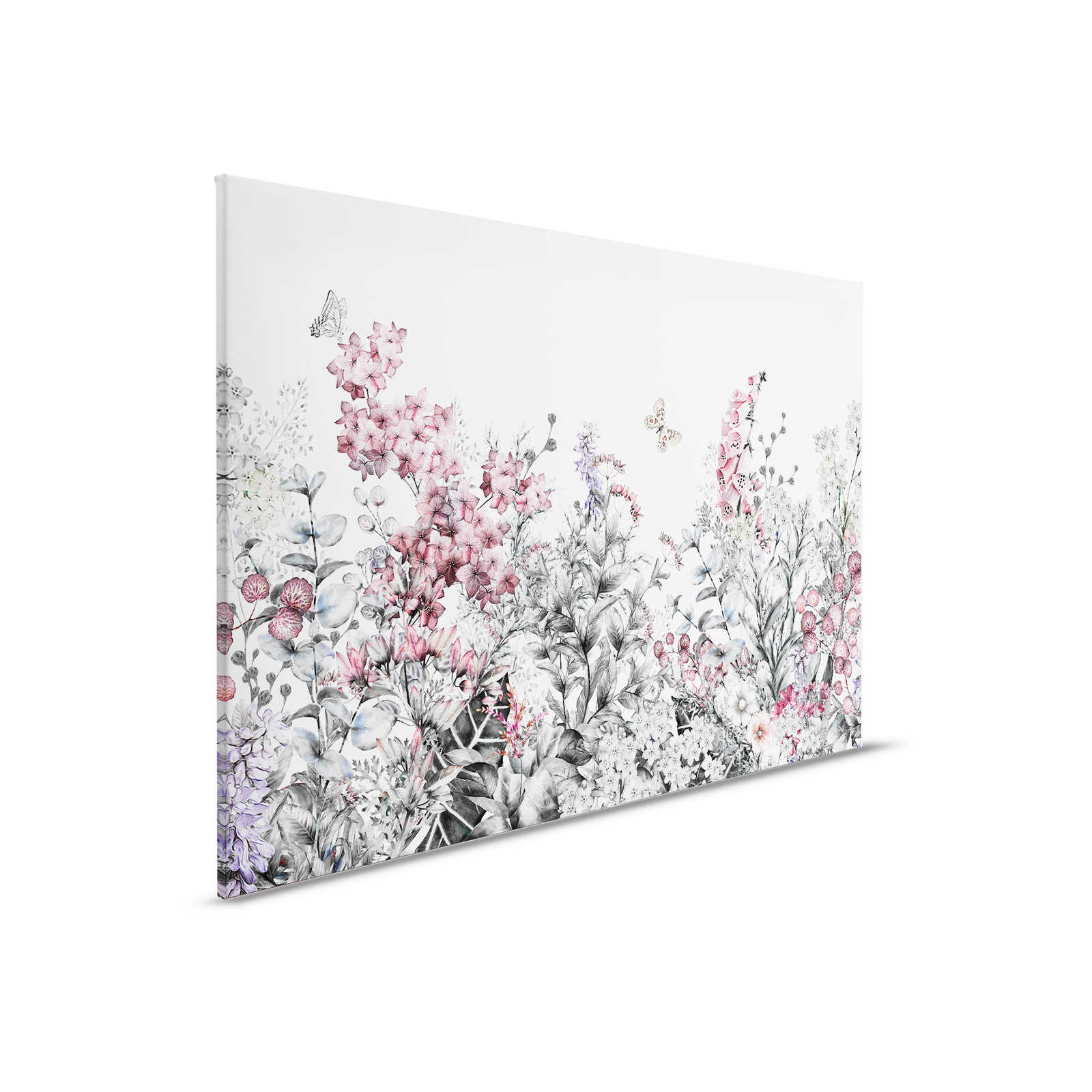         Leinwand mit Schlicht gemalten Blumen – 0,90 m x 0,60 m
    