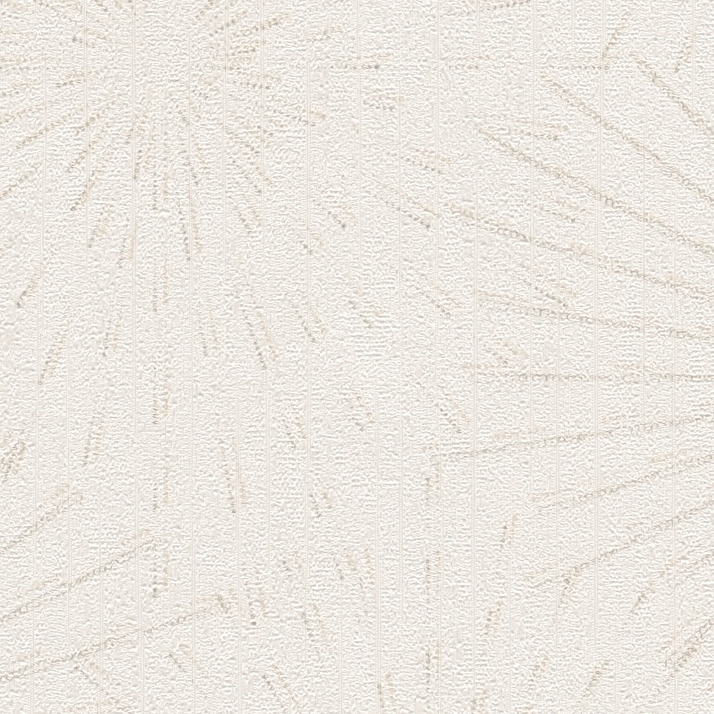             Weiße Tapete mit Retro Metallic Muster Starburst – Weiß
        