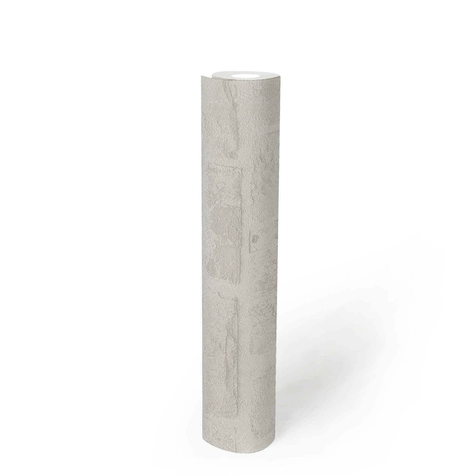             PVC-freie Steinoptik Vliestapete – Weiß, Grau
        