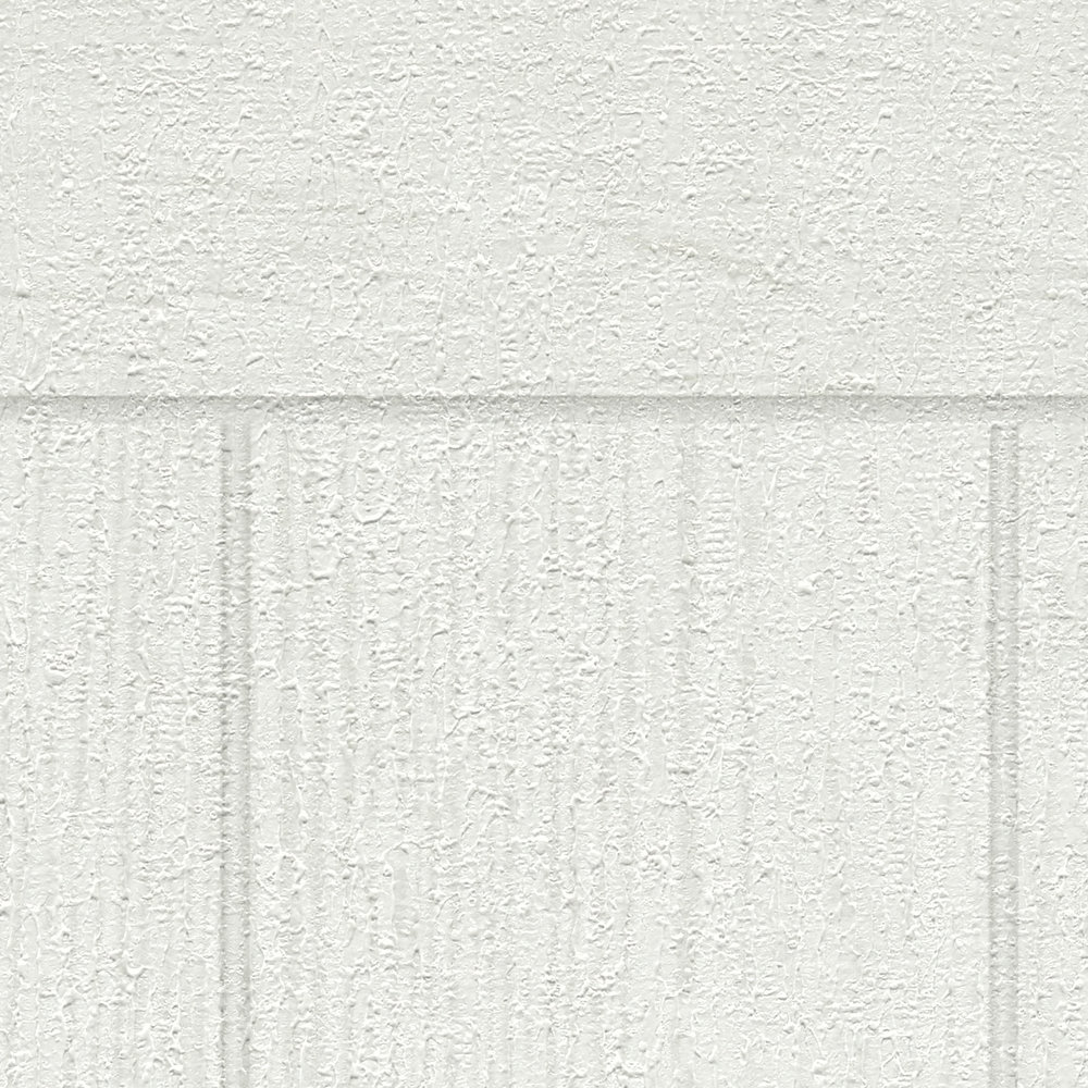             Vlies-Wandpaneel in Holzbalken-Optik – Weiß, Creme
        
