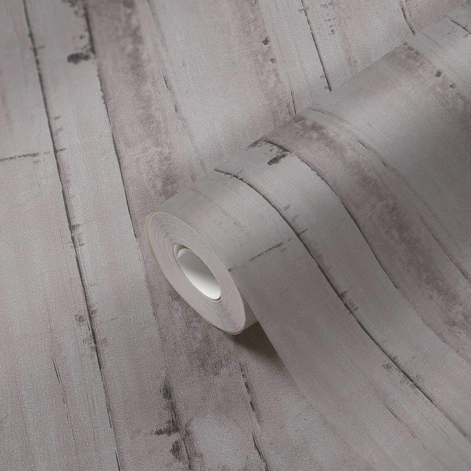             Vliestapete mit Holzoptik PVC-frei – Grau
        