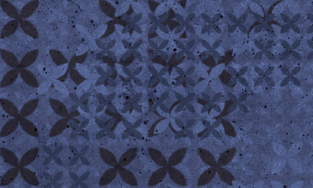             Fototapete Kreuz Muster im Pixel-Stil – Blau, Schwarz
        