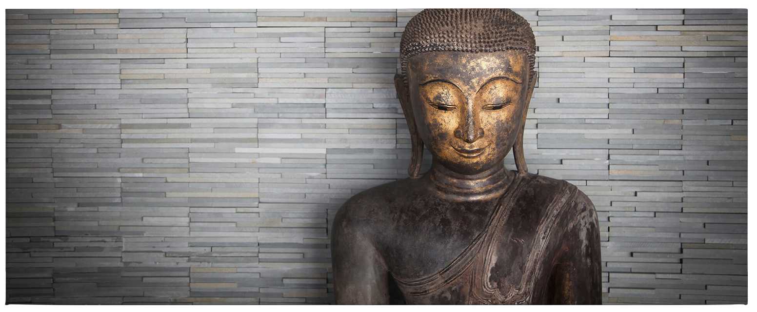             Leinwandbild quadratisch Buddha – 1,00 m x 0,40 m
        