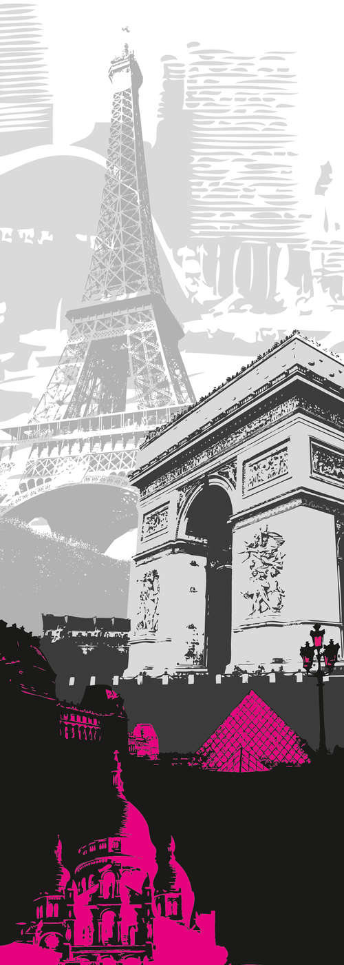             Städte Fototapete Pariser Wahrzeichen auf Premium Glattvlies
        
