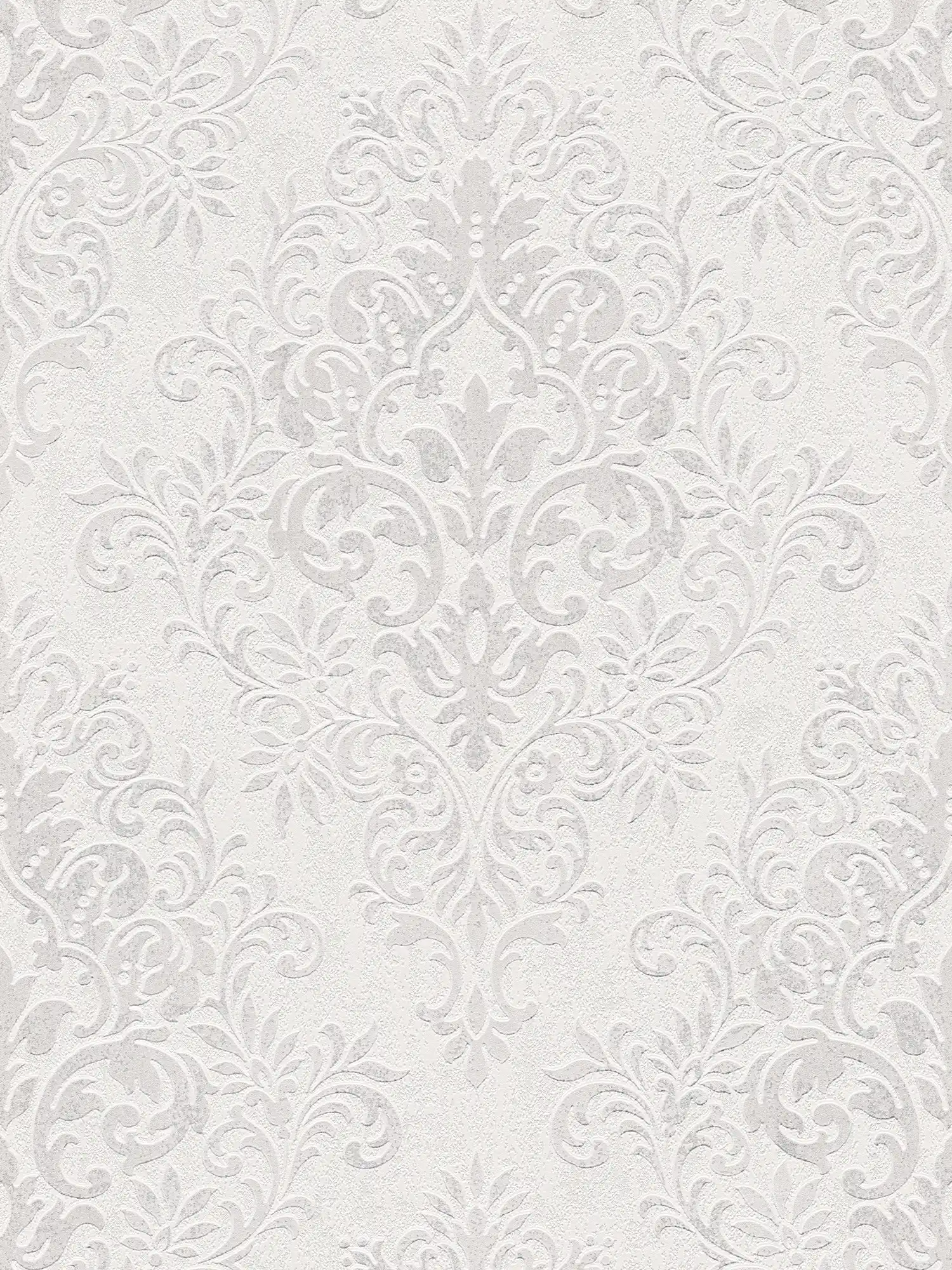 Vliestapete Ornament-Design mit Metallic-Akzenten – Grau

