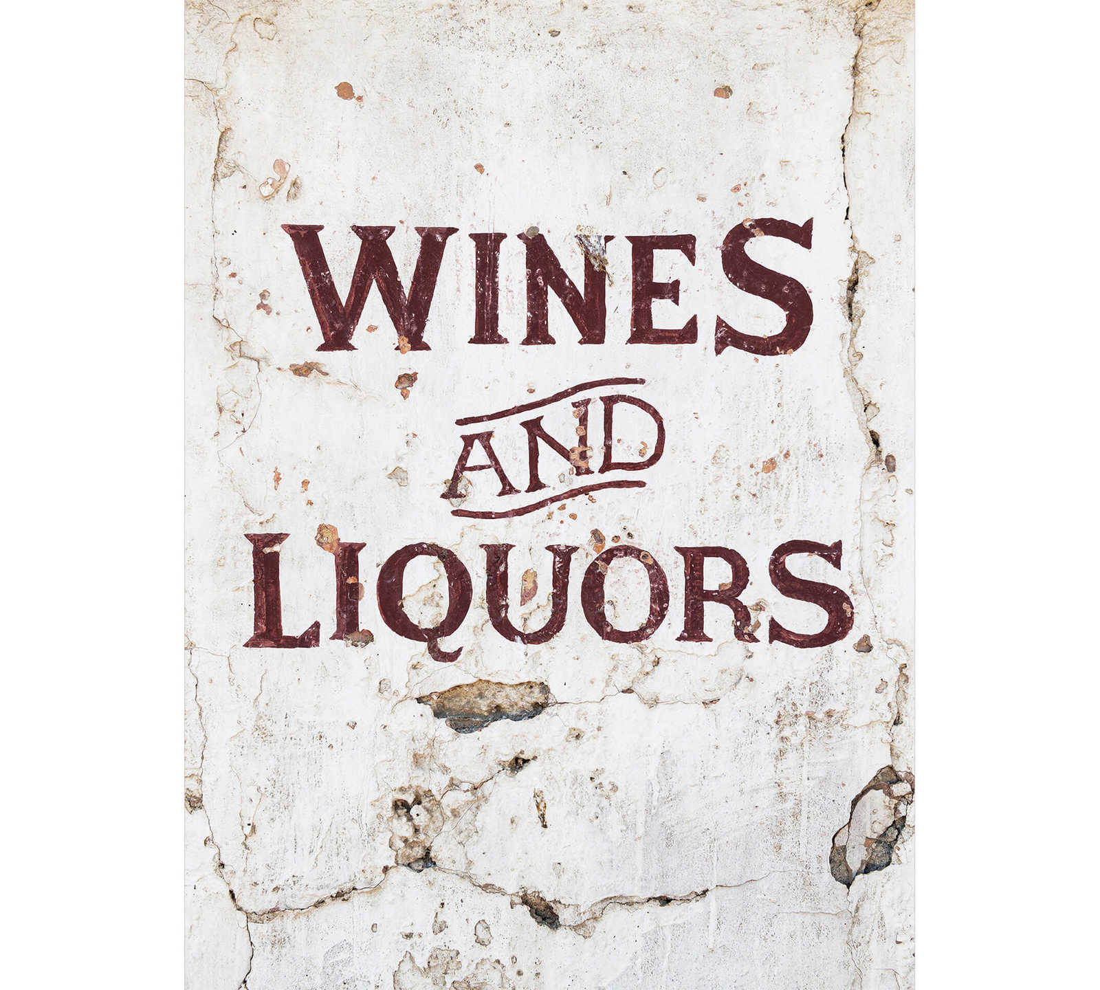 Fototapete Vintage Schriftzug Wein & Alkohol

