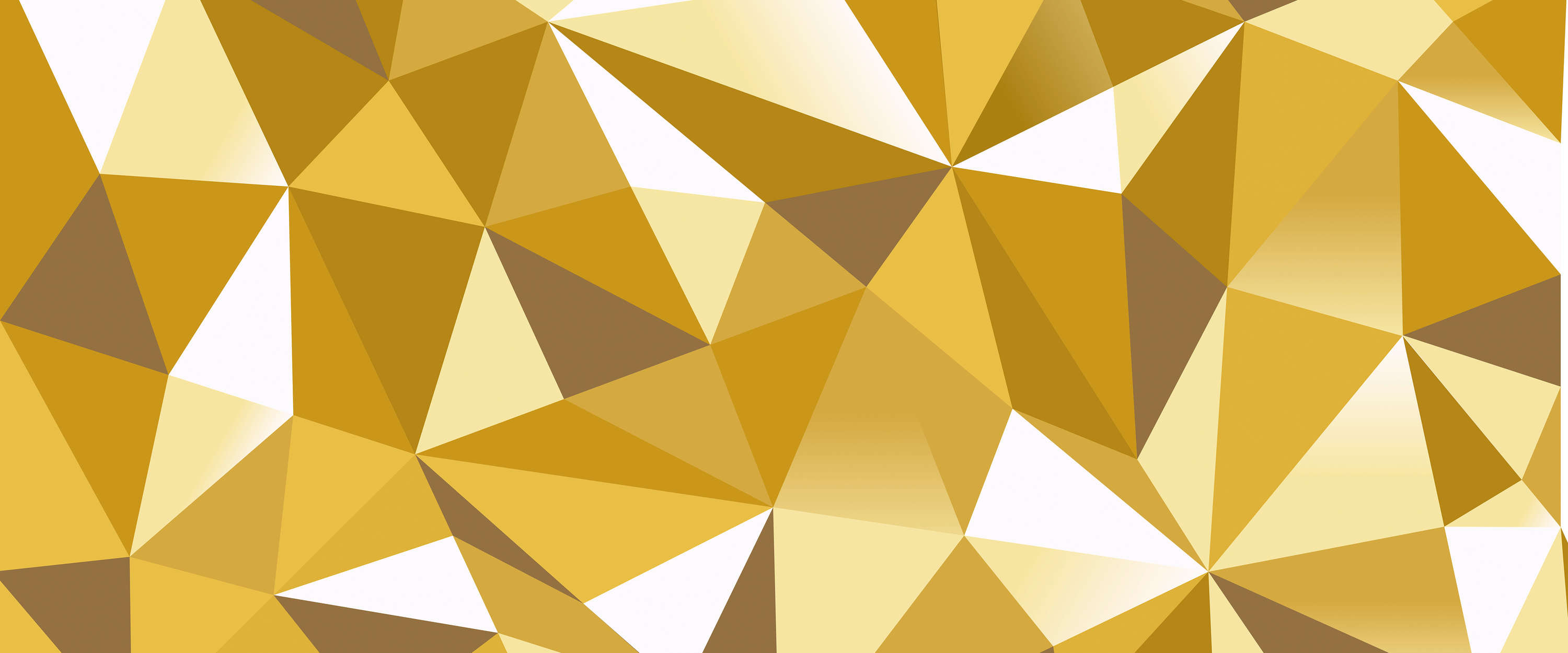             Fototapete im 3D-Look – Polygon Artwork Gold Kristalle
        