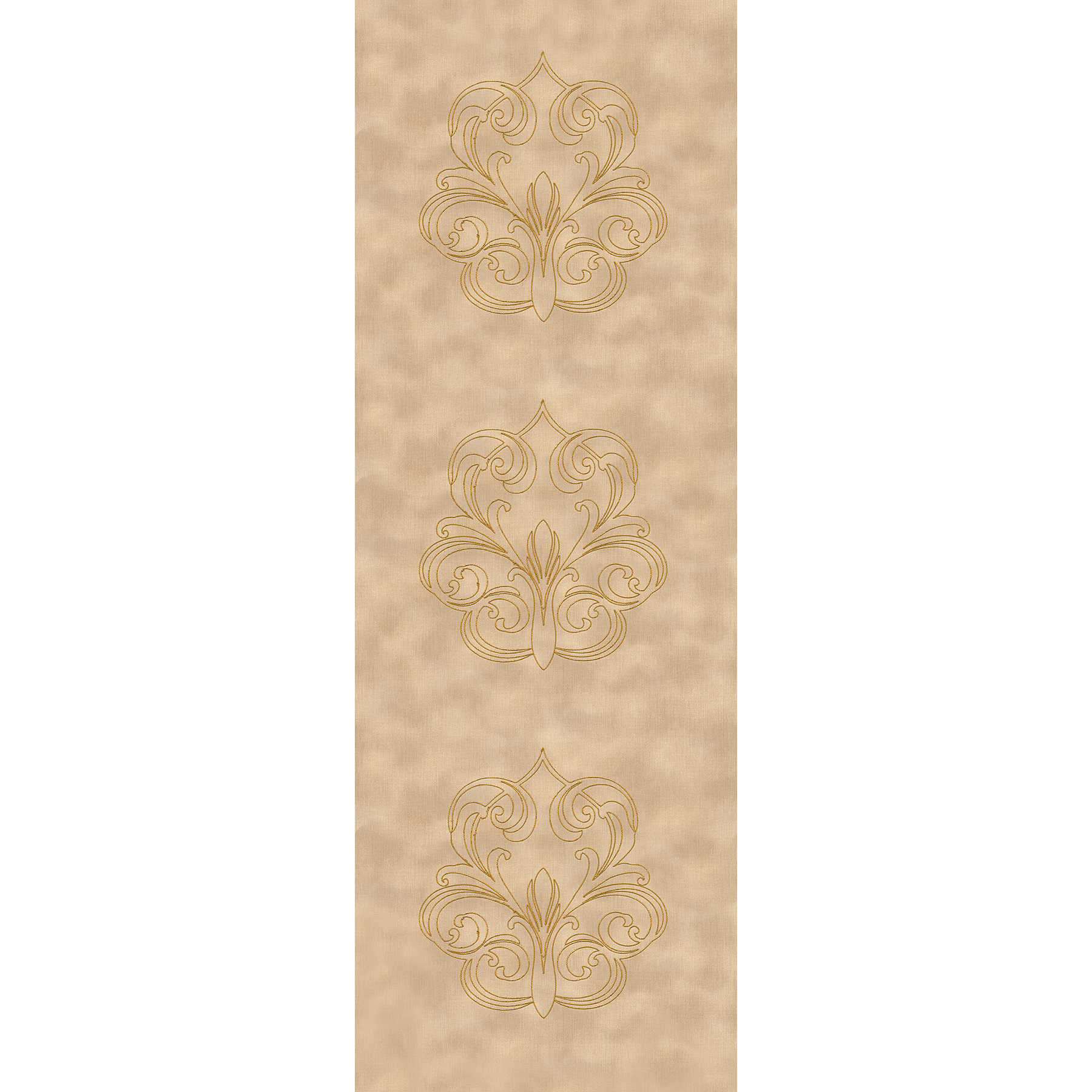         Ornament Premium-Panels im klassischen Barockstil – Braun, Gold
    