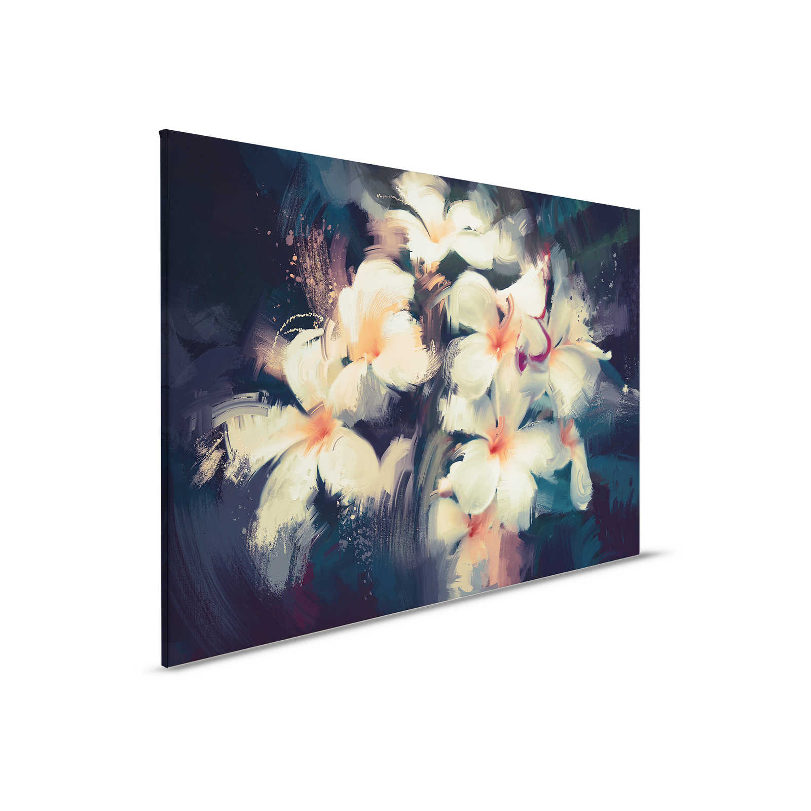 Leinwandbild Blumenstrauß gemalt mit Wischtechnik – 0,90 m x 0,60 m
