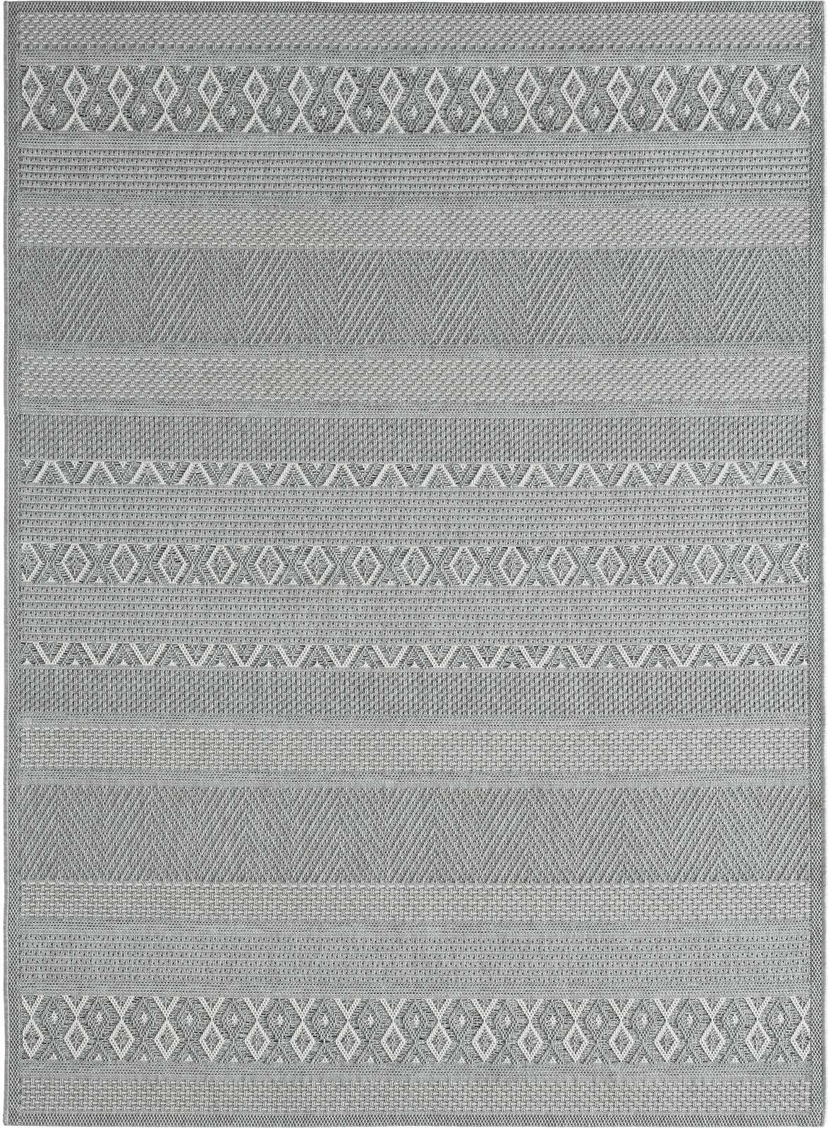             Schlicht Bemusterter Outdoor Teppich in Grau – 160 x 120 cm
        