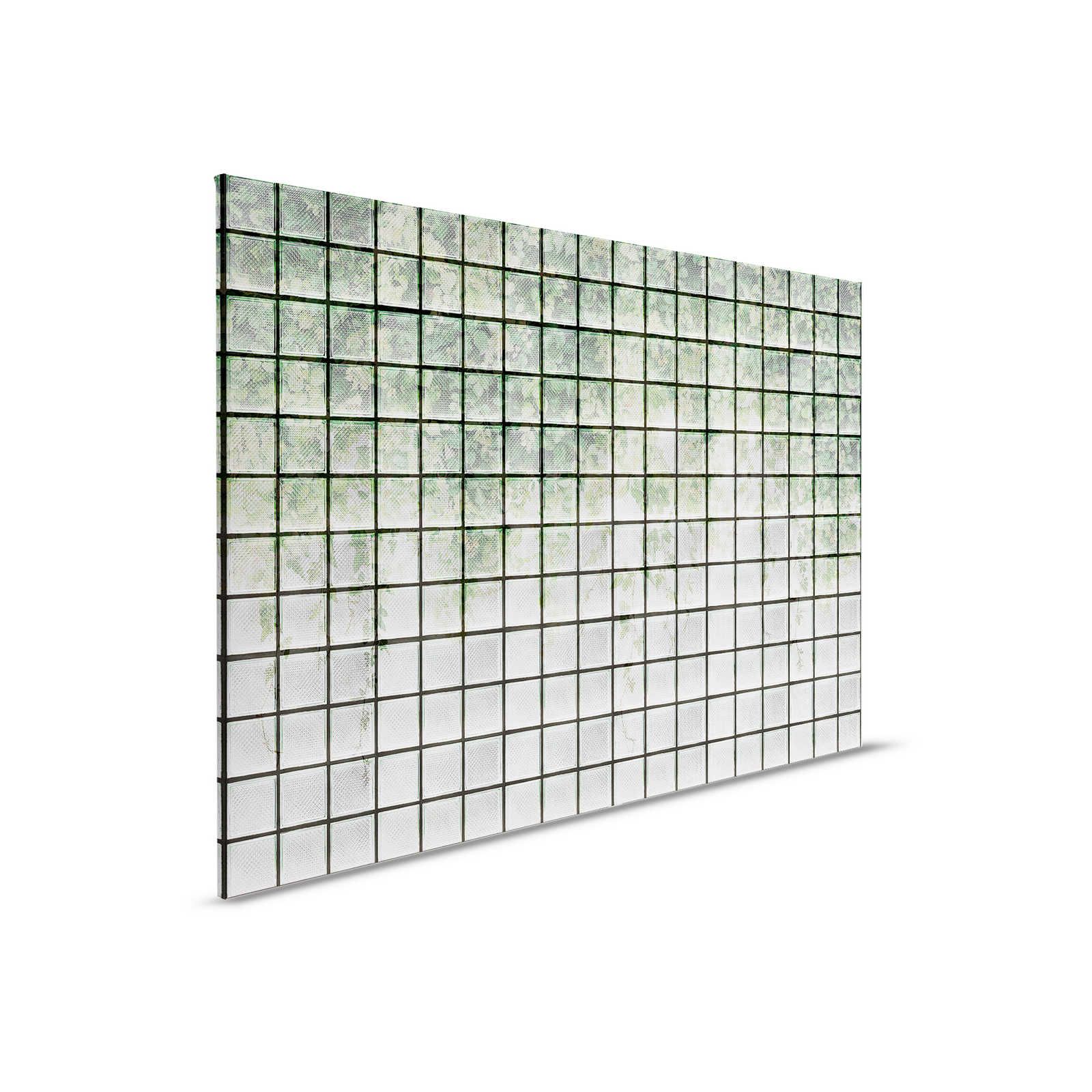         Green House 2 - Gewächshaus Leinwandbild Blätter & Glasbausteine – 0,90 m x 0,60 m
    