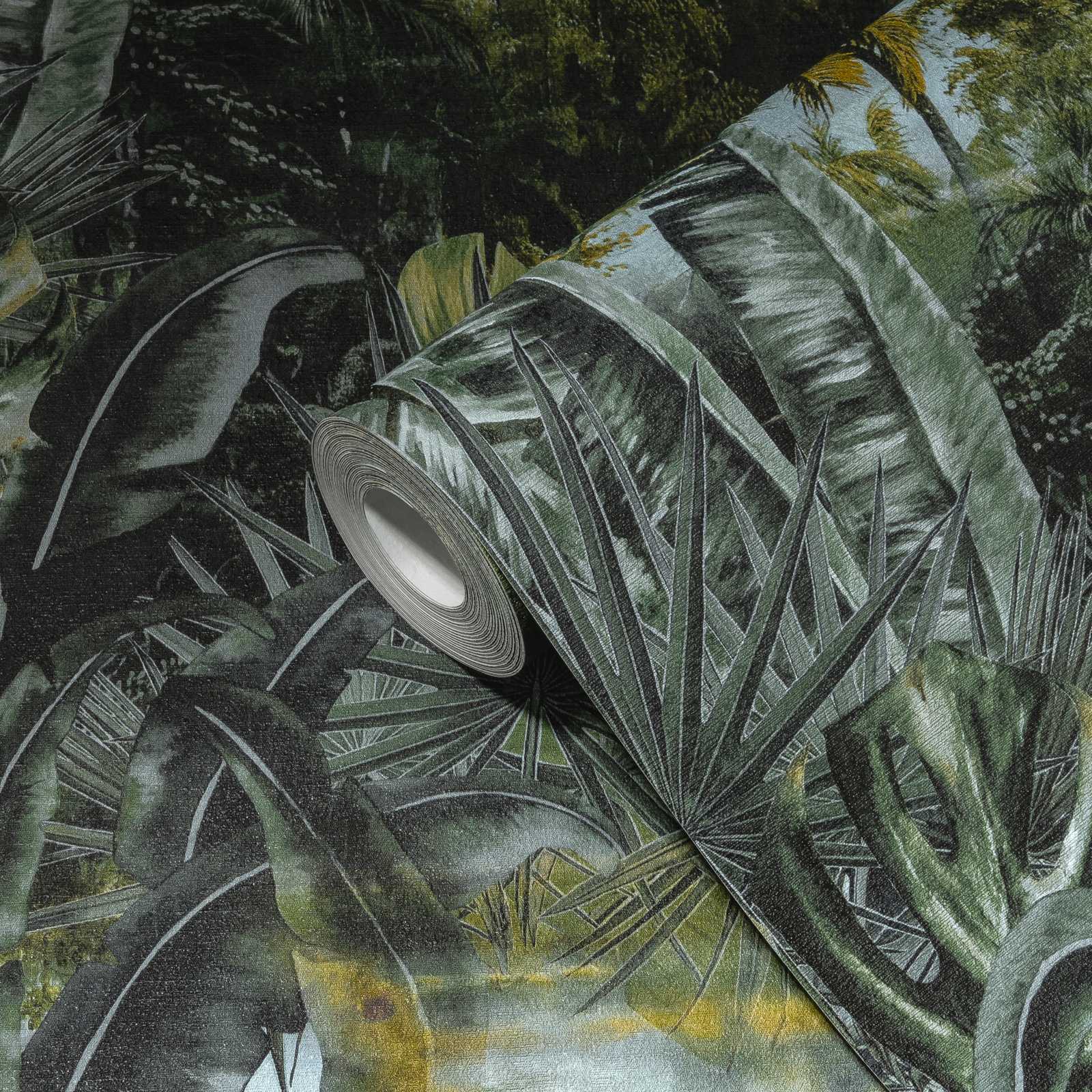             Vliestapete Dschungel mit Palmen & Blätter Design – Grün
        