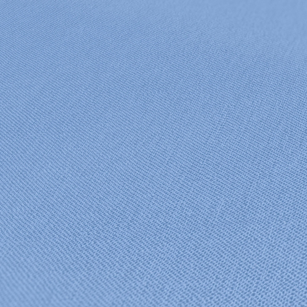             Tapete Himmelblau einfarbig, Textilstruktur & meliertem Effekt – Blau
        