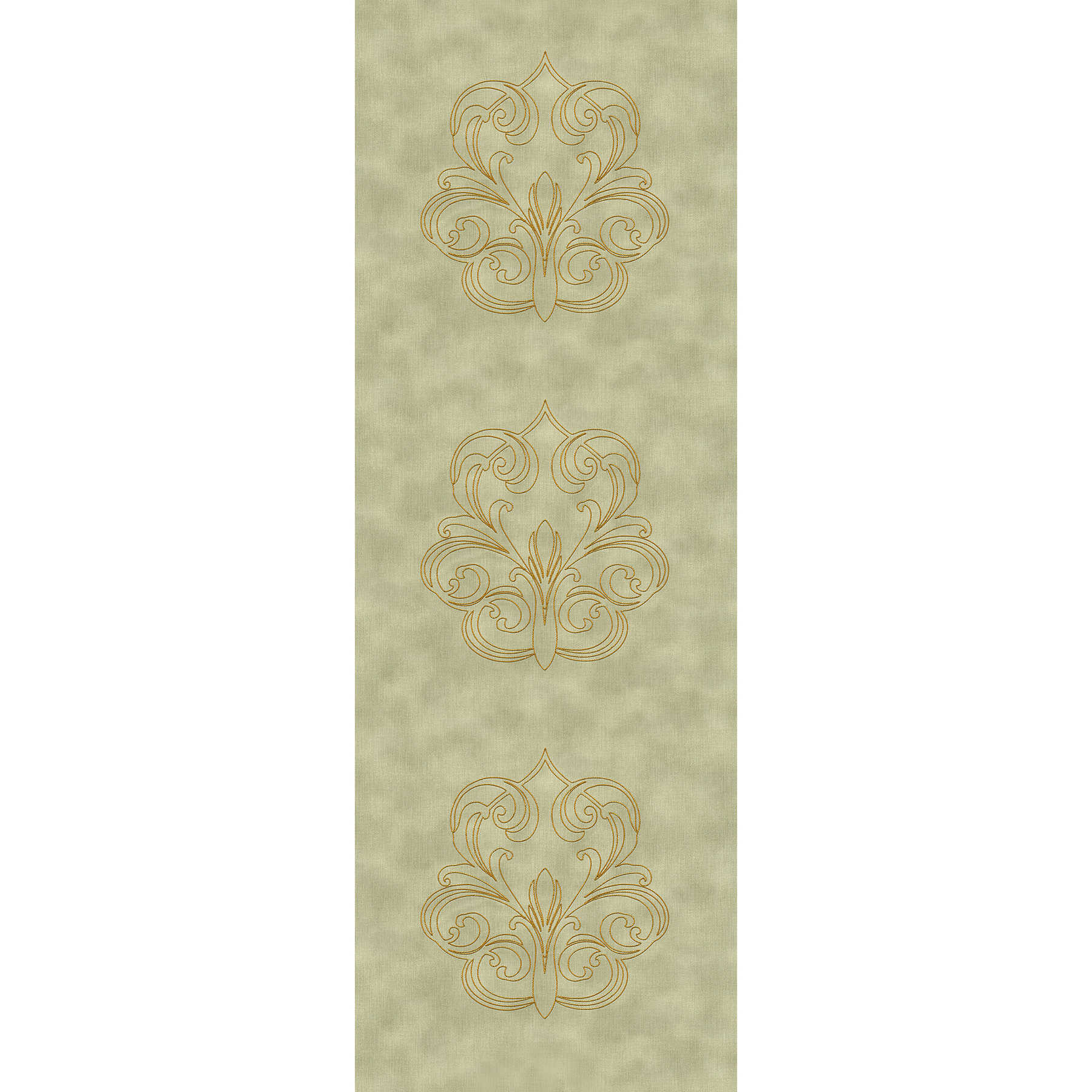        Premium-Panel mit Barock Ornamenten – Grün, Gold
    