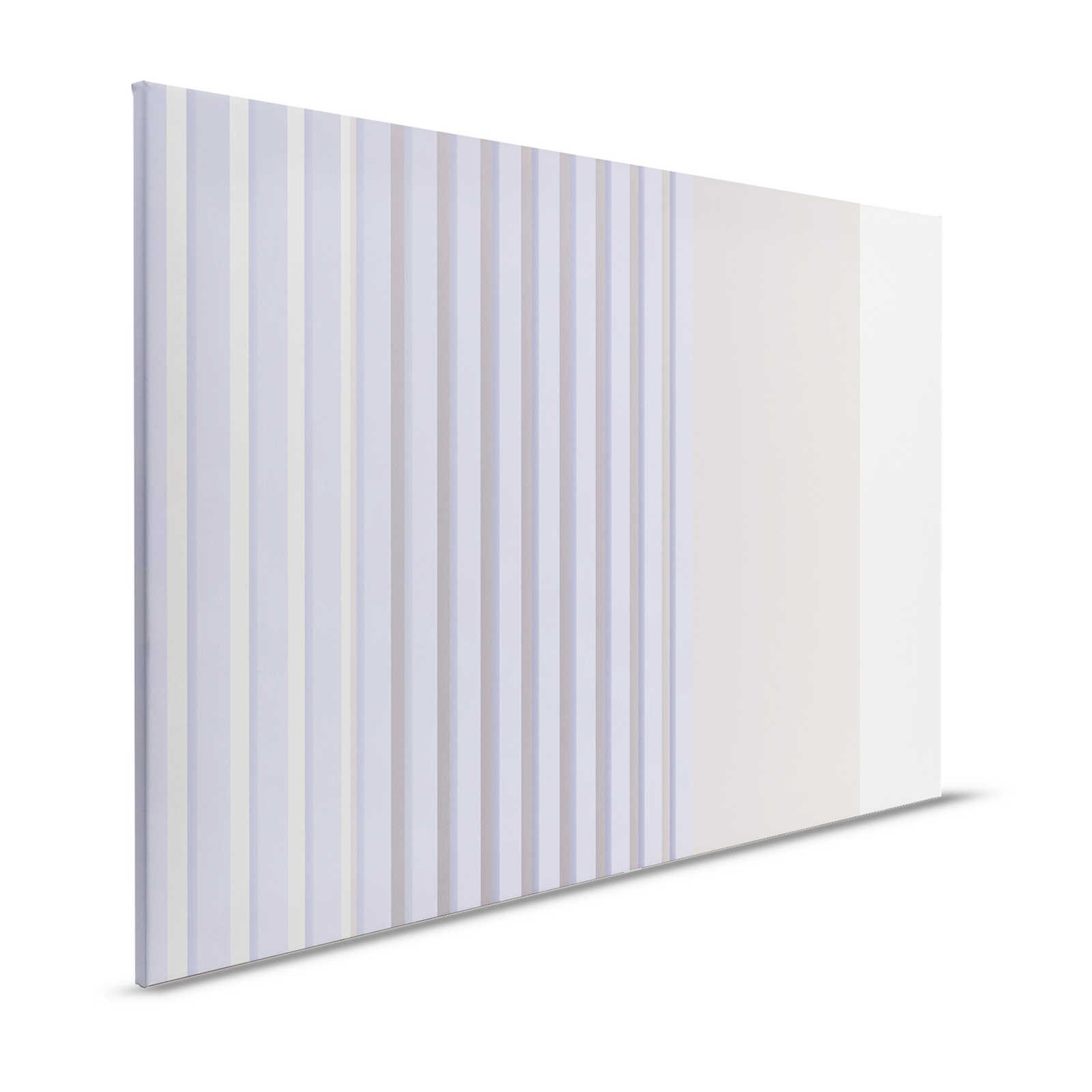 Illusion Room 1 - Leinwandbild 3D Streifen Design in Lila & Grau – 1,20 m x 0,80 m
