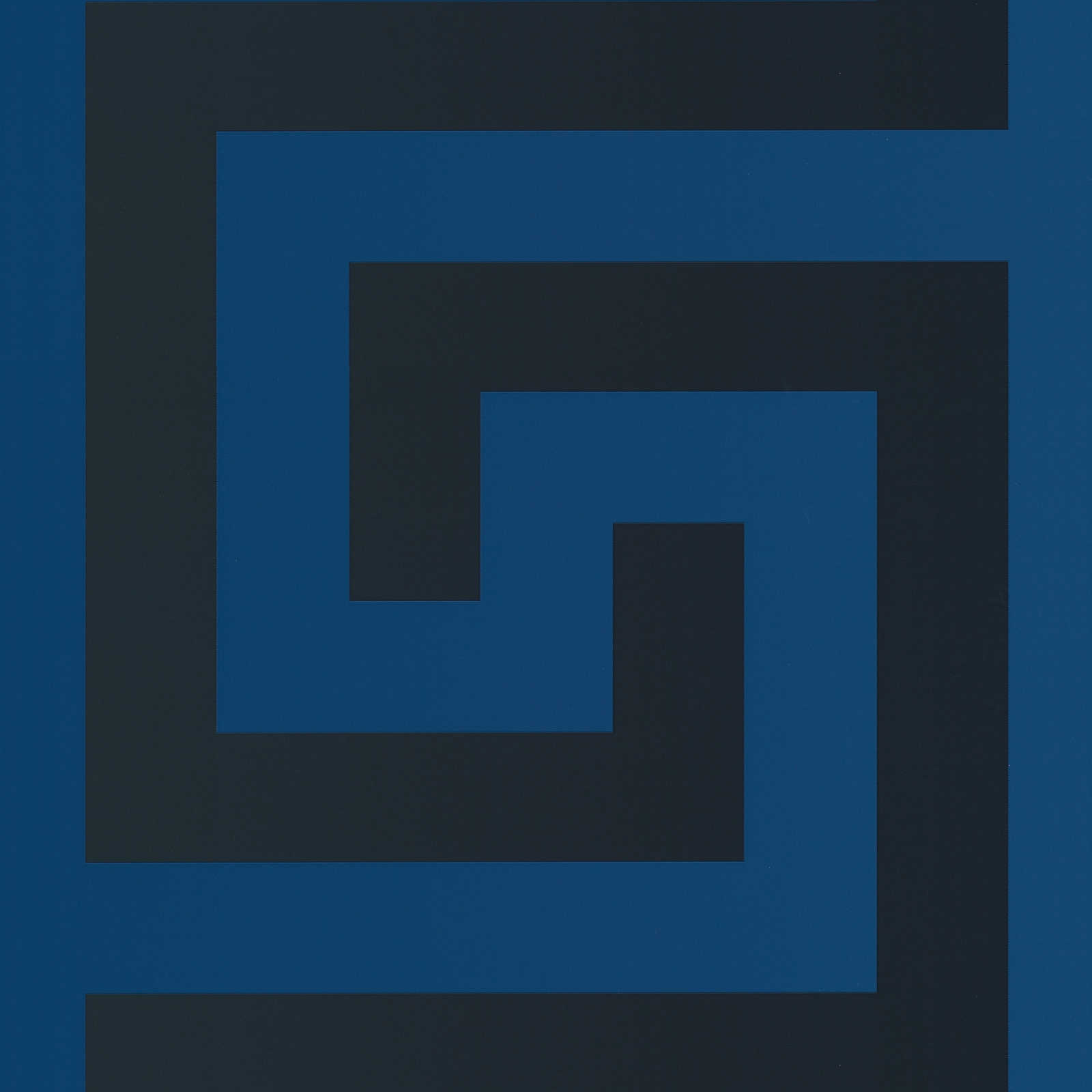 VERSACE Tapete griechischer Schlüssel Design – Blau, Schwarz
