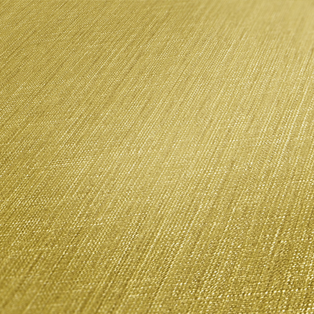             Uni Tapete mit textiler Struktur – Gelb
        