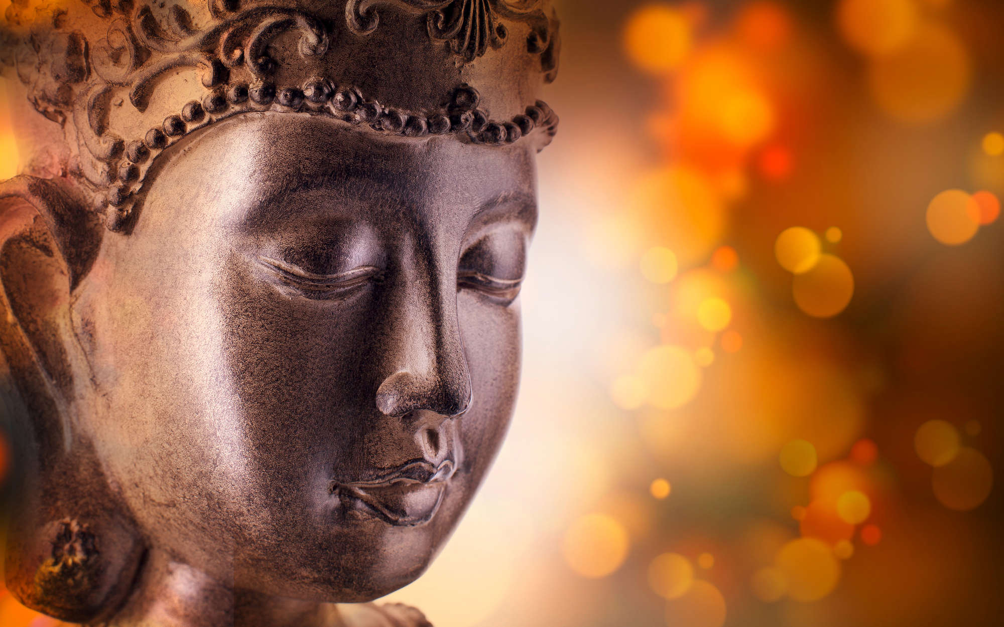             Fototapete Detailaufnahme von Buddha-Statue – Strukturiertes Vlies
        